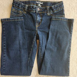 Cat & Jack Girls Straight Recto Jeans, Size 8, Adjustable Waist